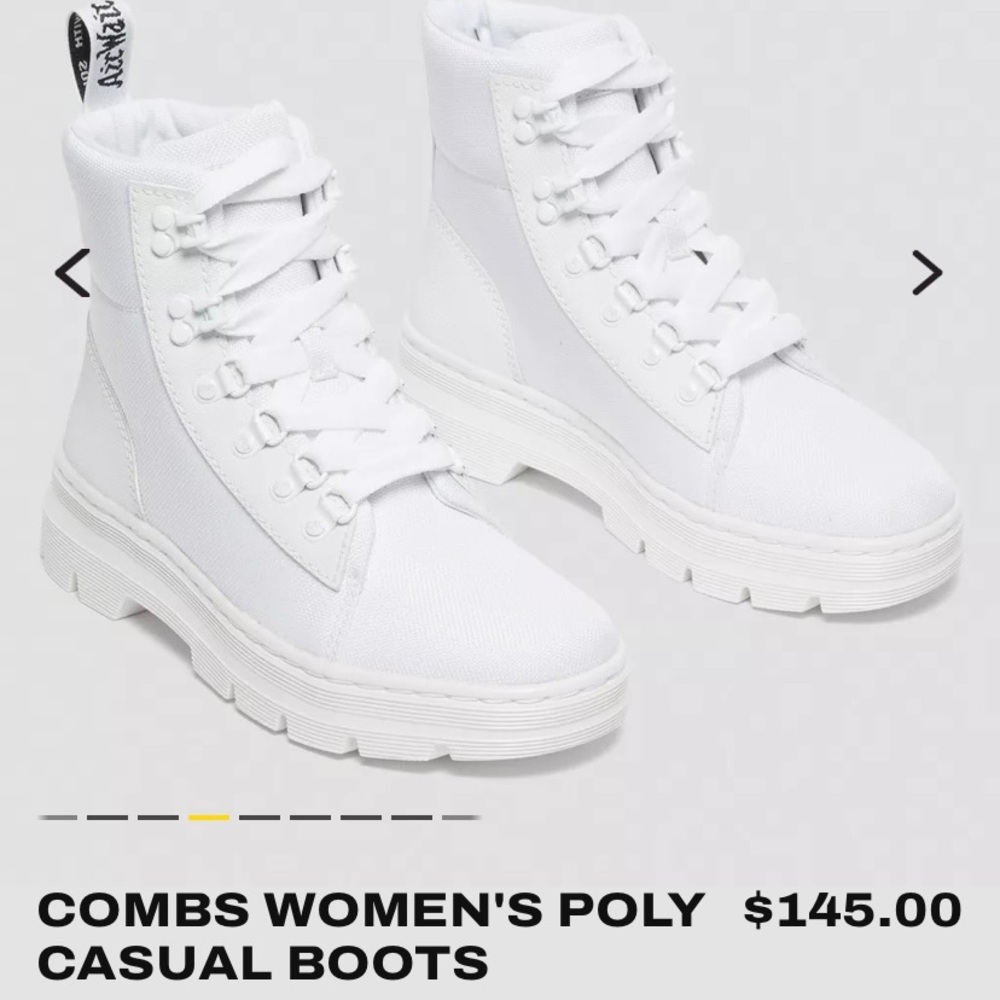 COPY - Doc Marten’s Combs White Poly Casual Boots